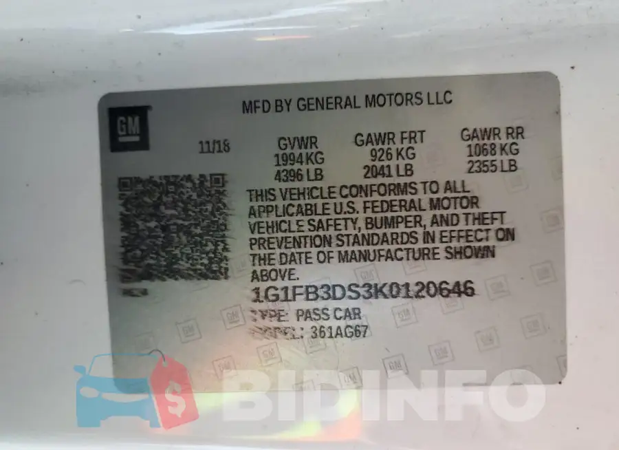 1G1FB3DS3K0120646 Photo# 13