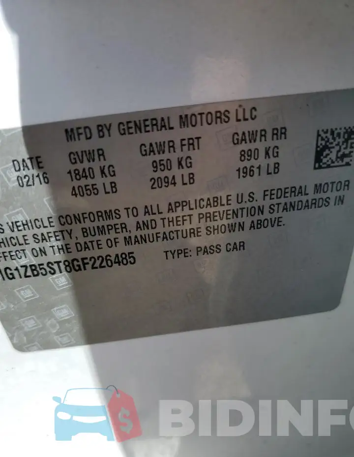 1G1ZB5ST8GF226485 Photo# 12