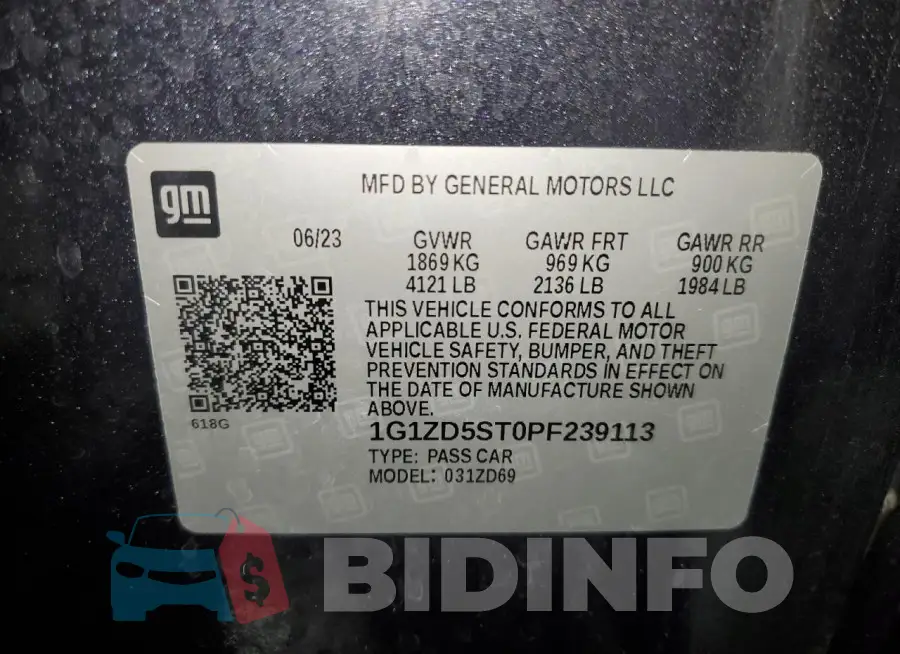 1G1ZD5ST0PF239113 Photo# 12