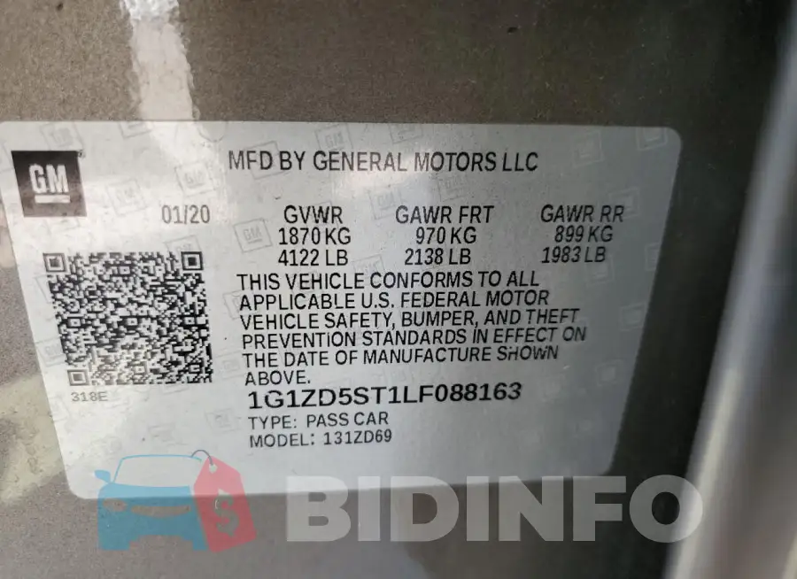 1G1ZD5ST1LF088163 Photo# 12