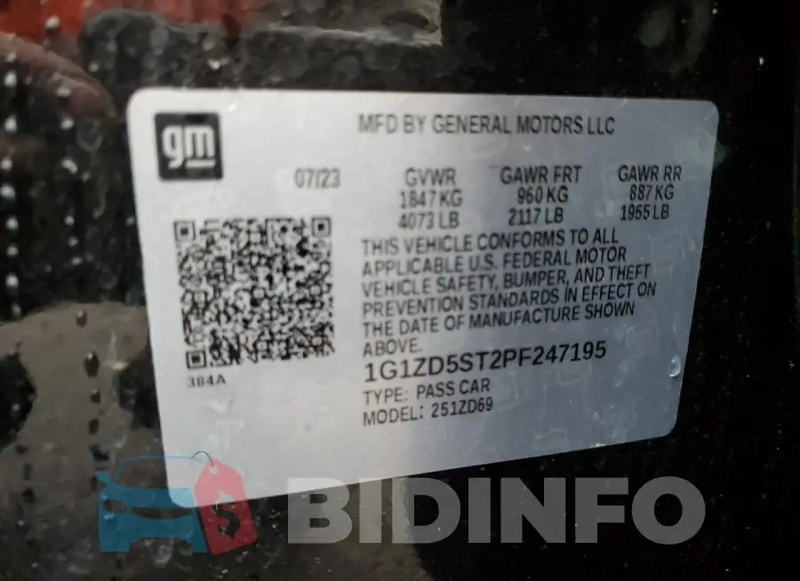 1G1ZD5ST2PF247195 Photo# 13