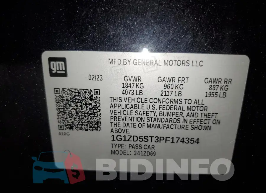 1G1ZD5ST3PF174354 Photo# 13