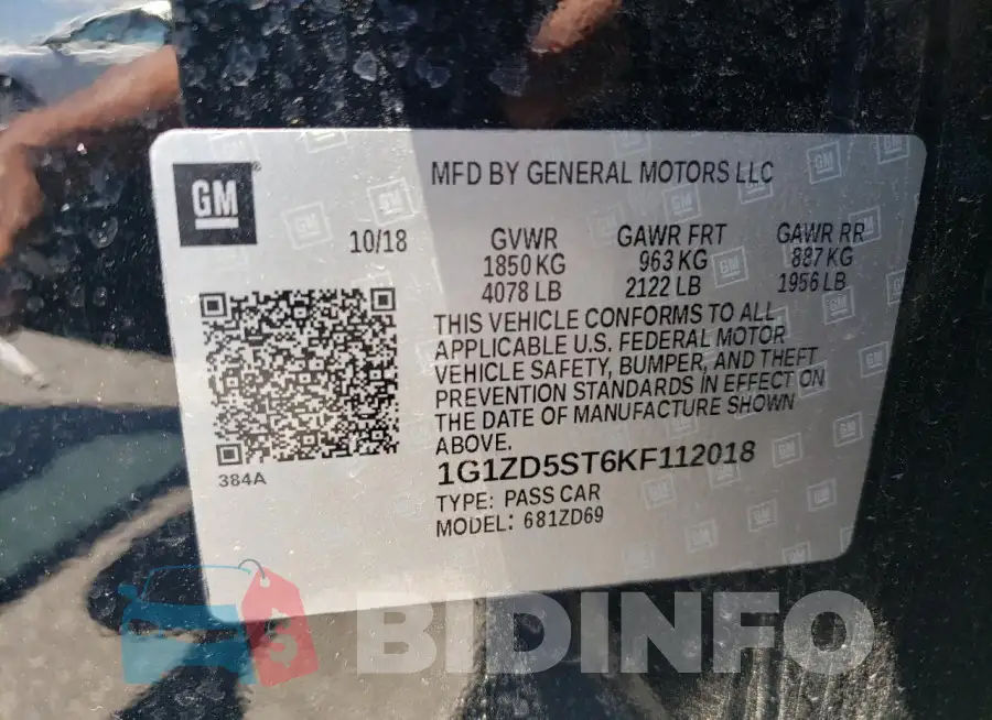 1G1ZD5ST6KF112018 Photo# 12