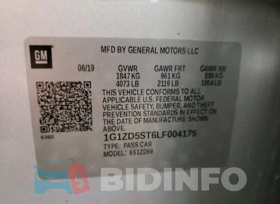 1G1ZD5ST6LF004175 Photo# 12