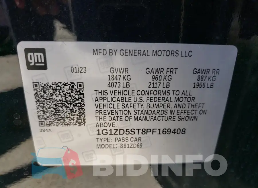1G1ZD5ST8PF169408 Photo# 13