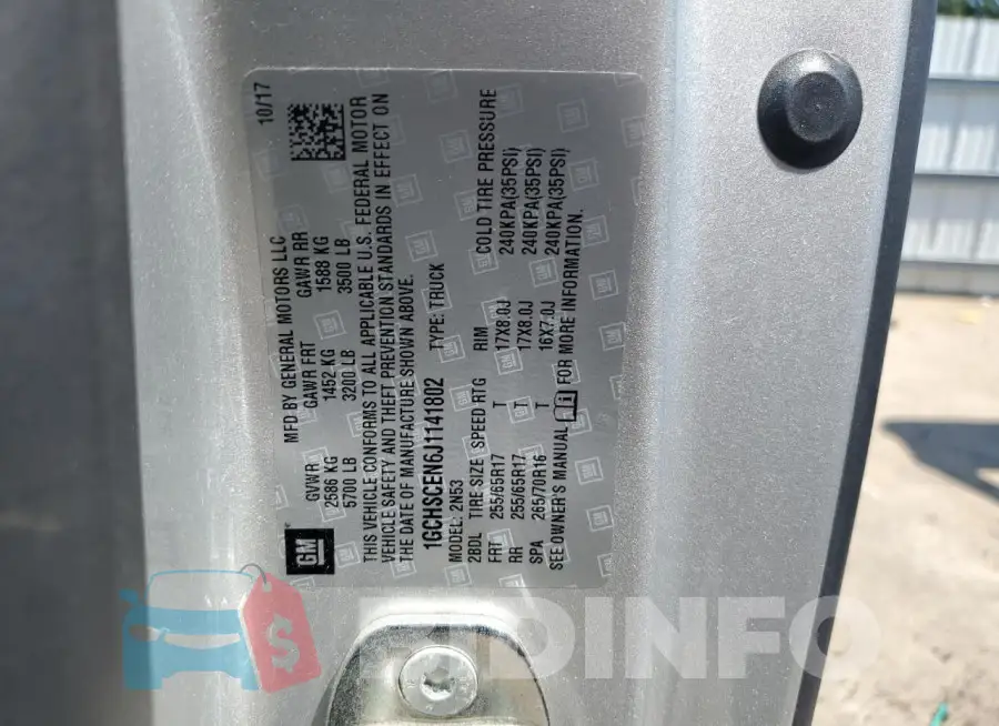 1GCHSCEN6J1141802 Photo# 12