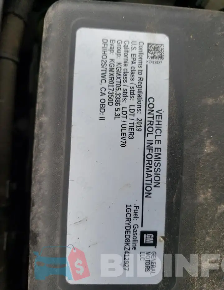 1GCRYDED8KZ412927 Photo# 12