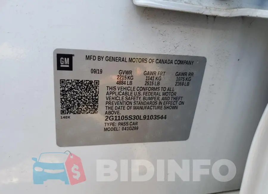 2G1105S30L9103544 Photo# 12