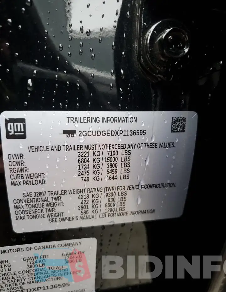 2GCUDGEDXP1136595 Photo# 12