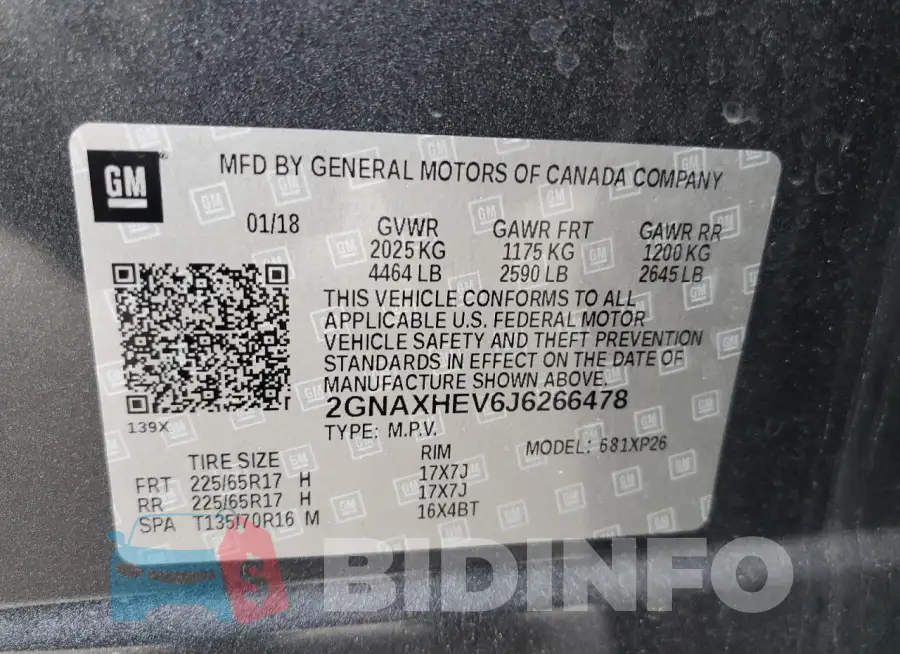2GNAXHEV6J6266478 Photo# 13