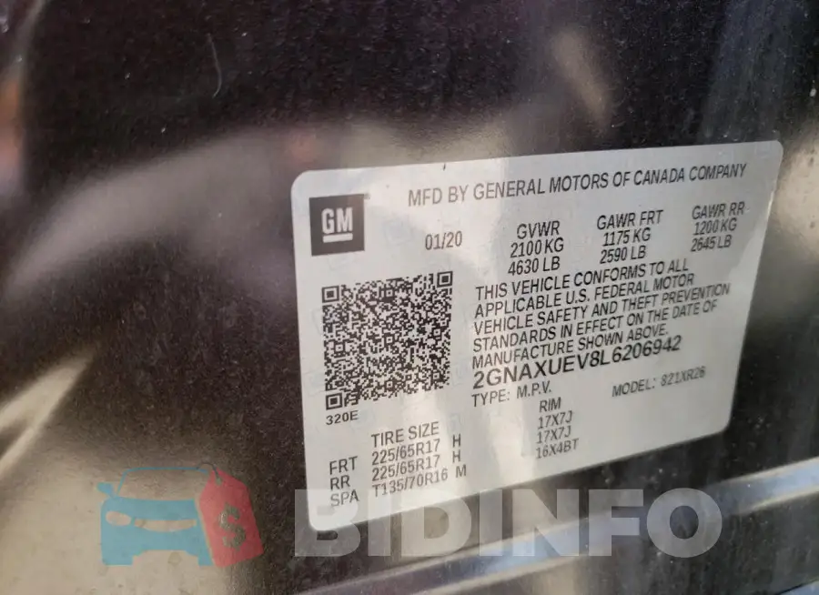 2GNAXUEV8L6206942 Photo# 13