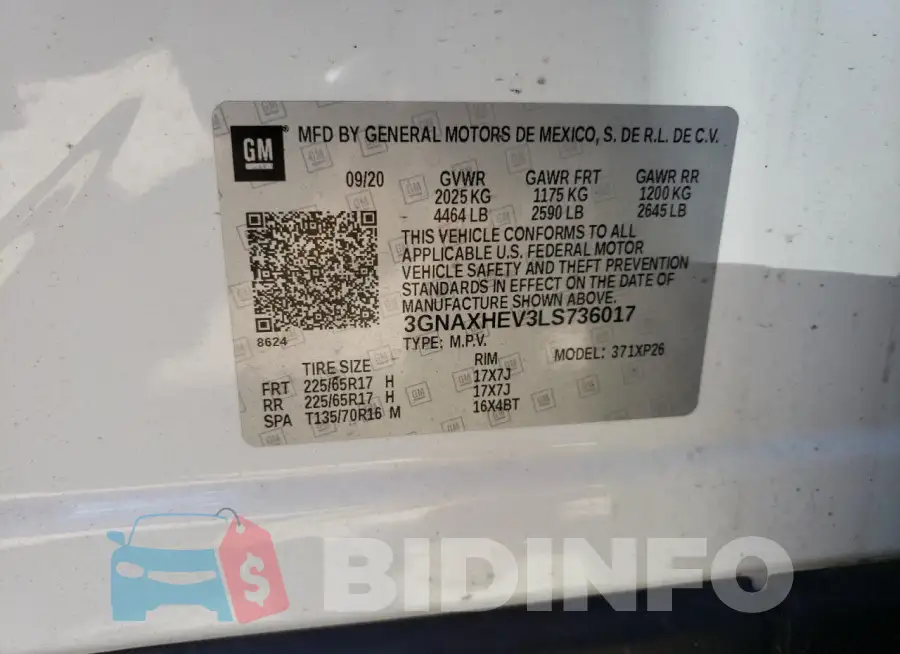 3GNAXHEV3LS736017 Photo# 14