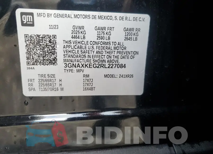3GNAXKEG2RL227084 Photo# 13