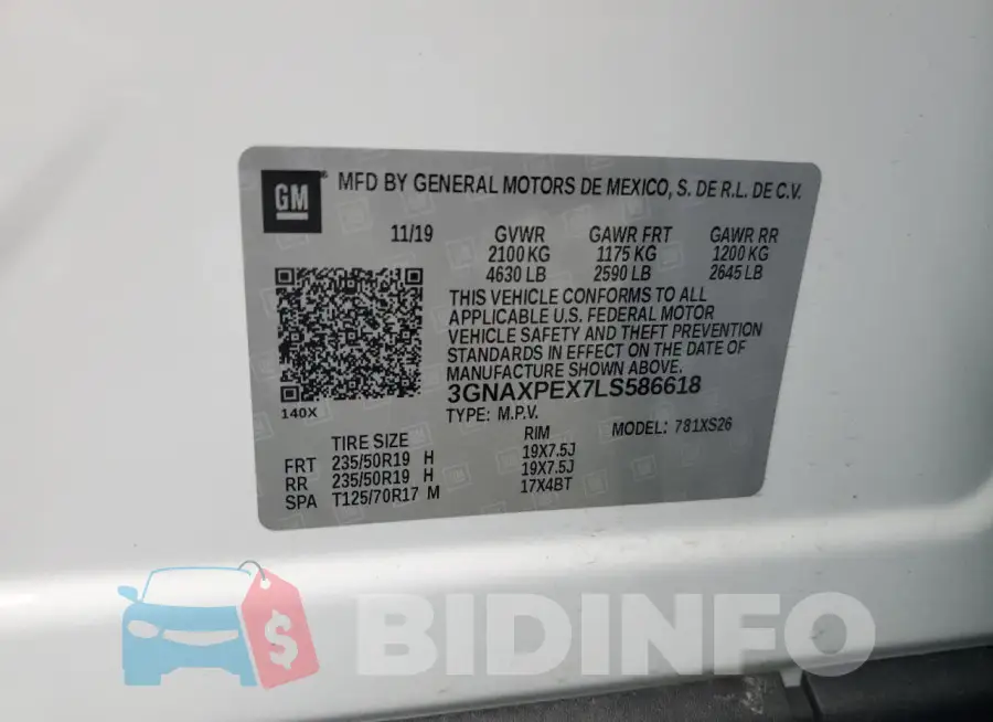3GNAXPEX7LS586618 Photo# 14