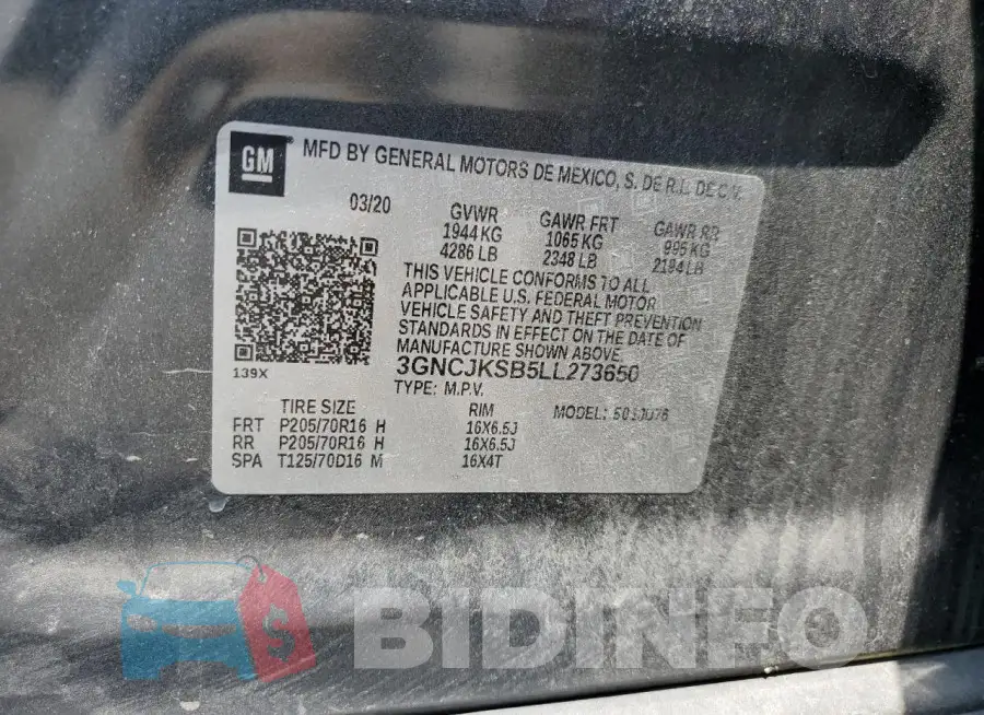 3GNCJKSB5LL273650 Photo# 13