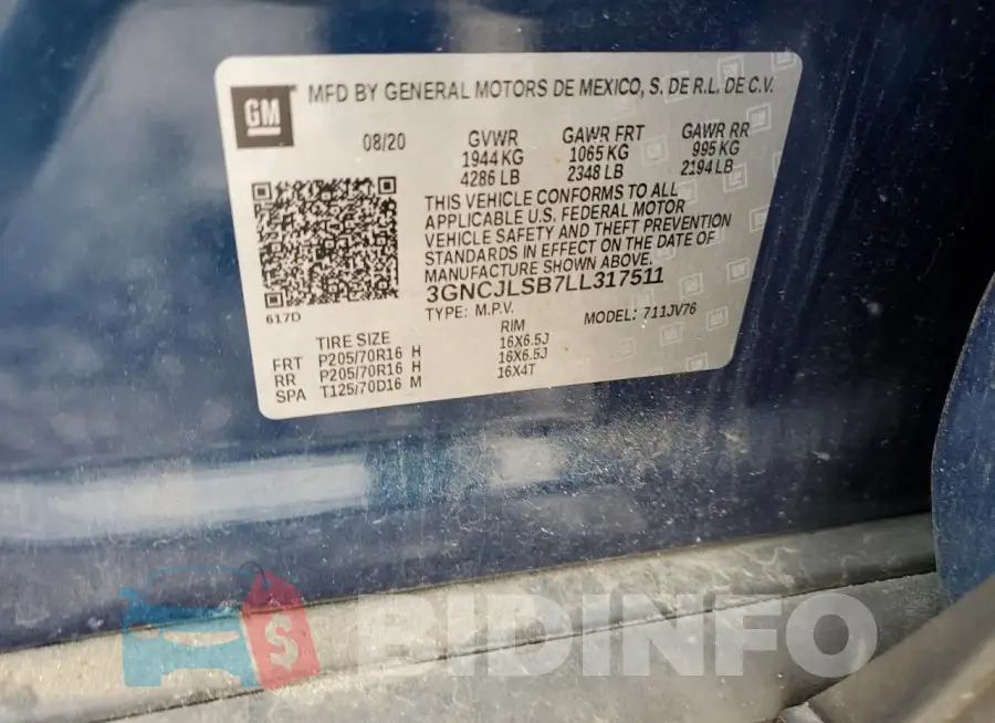 3GNCJLSB7LL317511 Photo# 13