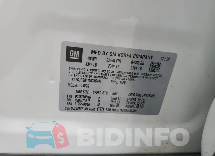KL7CJPSB1MB315141 Photo# 13
