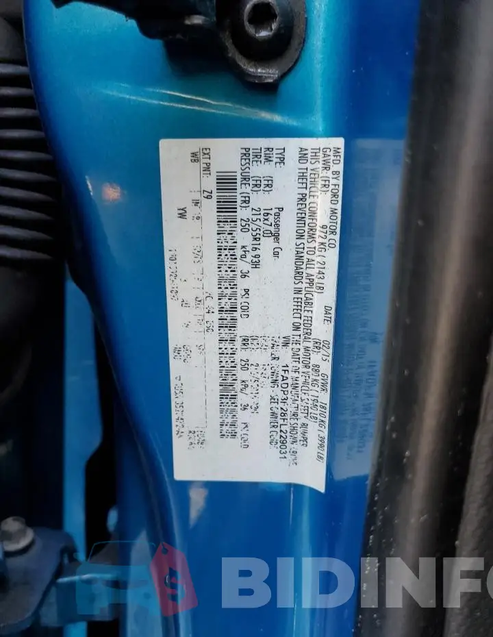 1FADP3F28FL229031 Photo# 12