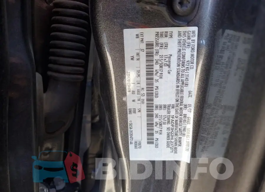 1FADP3H22HL237271 Photo# 12