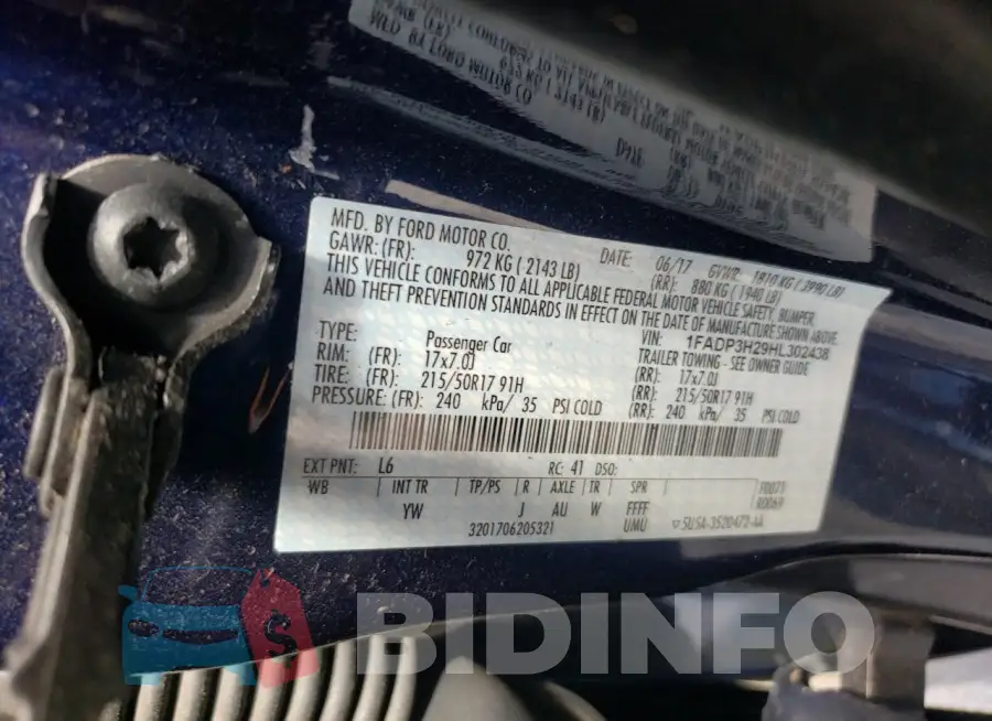 1FADP3H29HL302438 Photo# 12