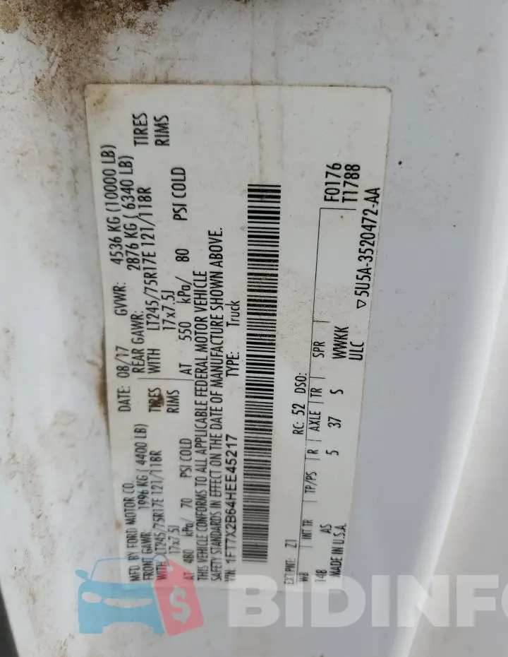 1FT7X2B64HEE45217 Photo# 12