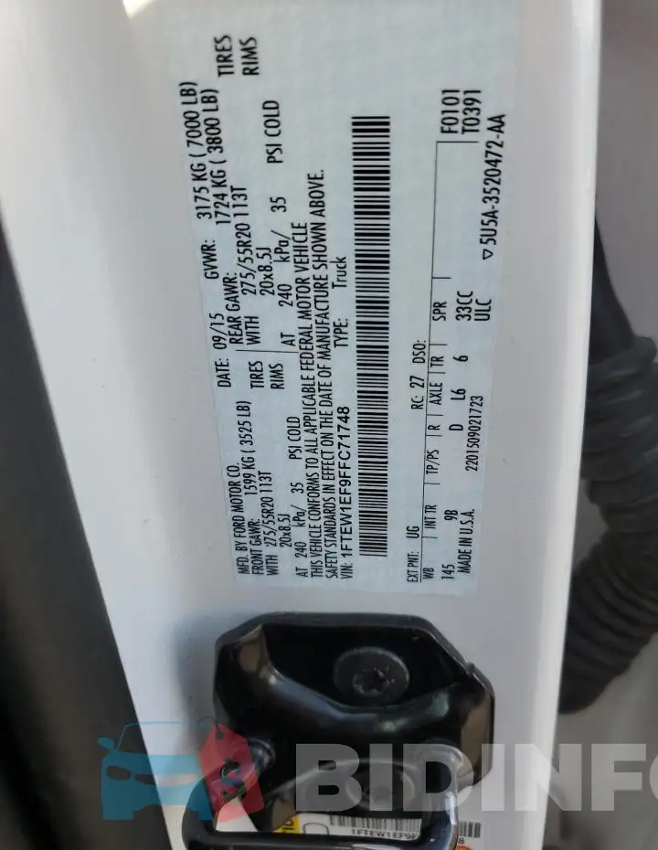 1FTEW1EF9FFC71748 Photo# 12
