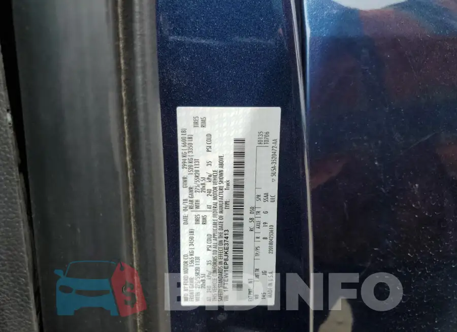 1FTEW1EP8JKE37413 Photo# 12