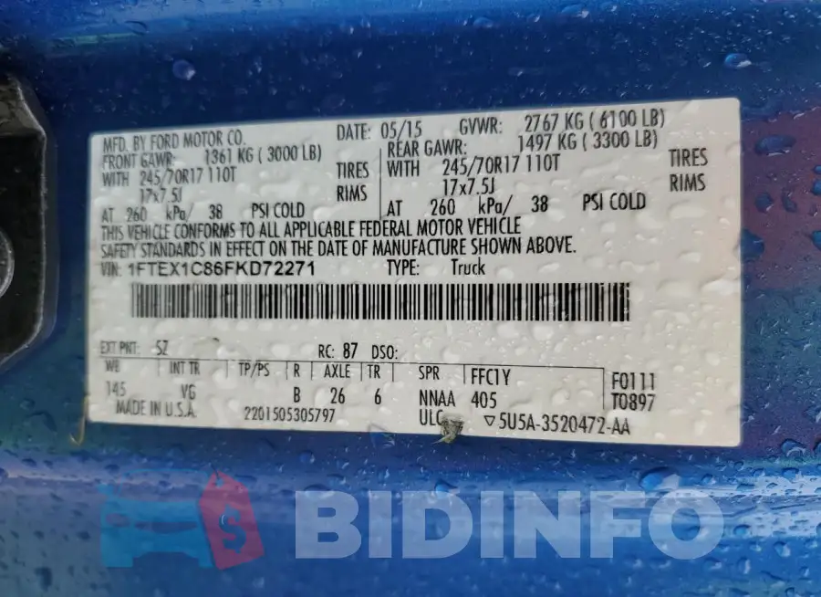 1FTEX1C86FKD72271 Photo# 12