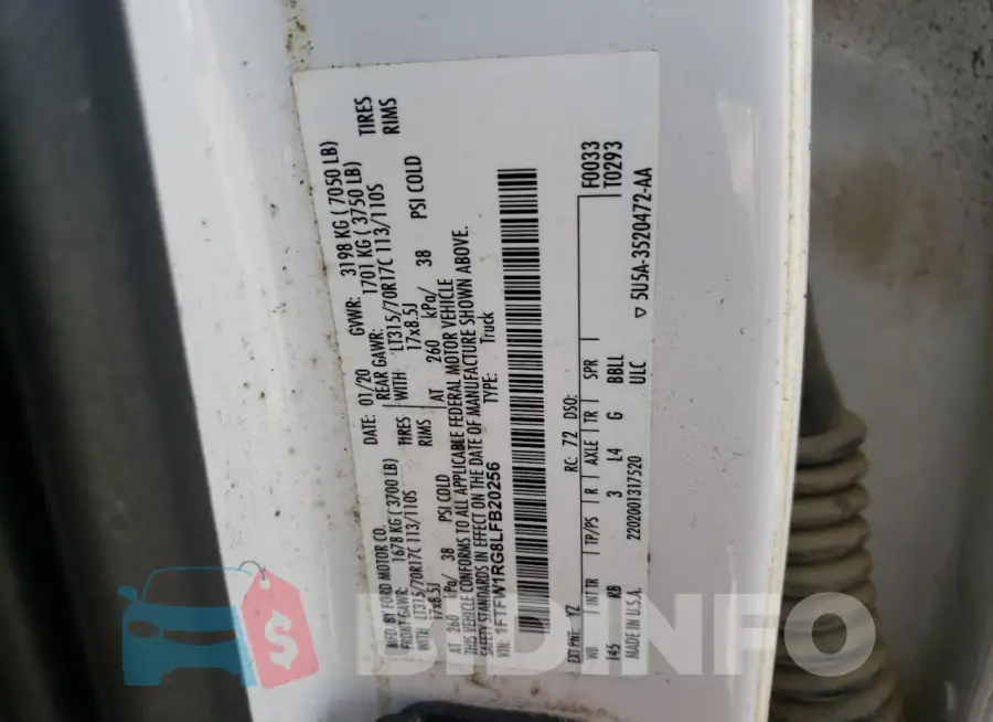 1FTFW1RG8LFB20256 Photo# 13