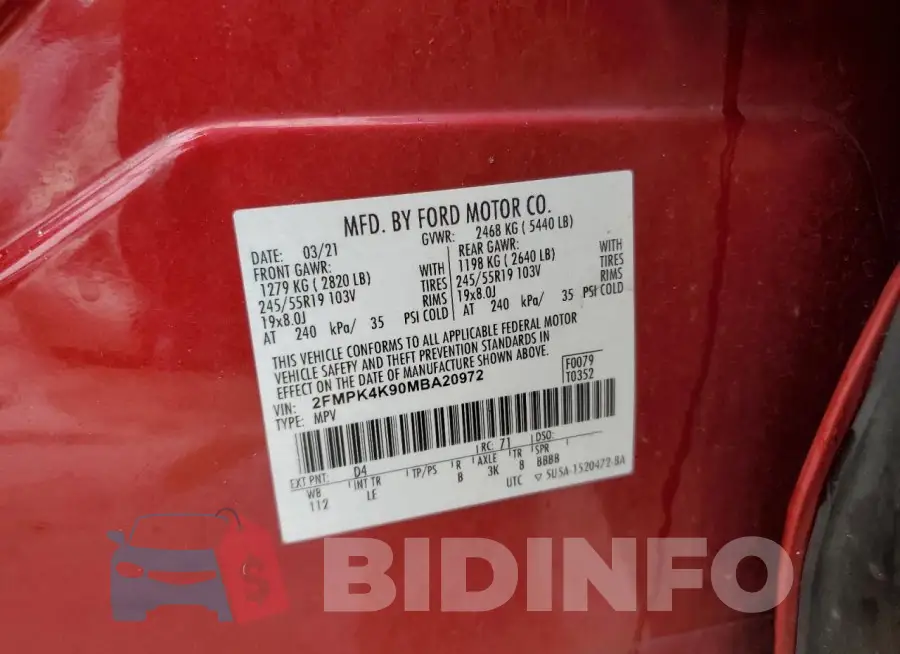2FMPK4K90MBA20972 Photo# 13