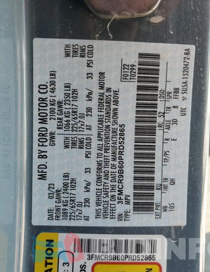 3FMCR9B60PRD52865 Photo# 13