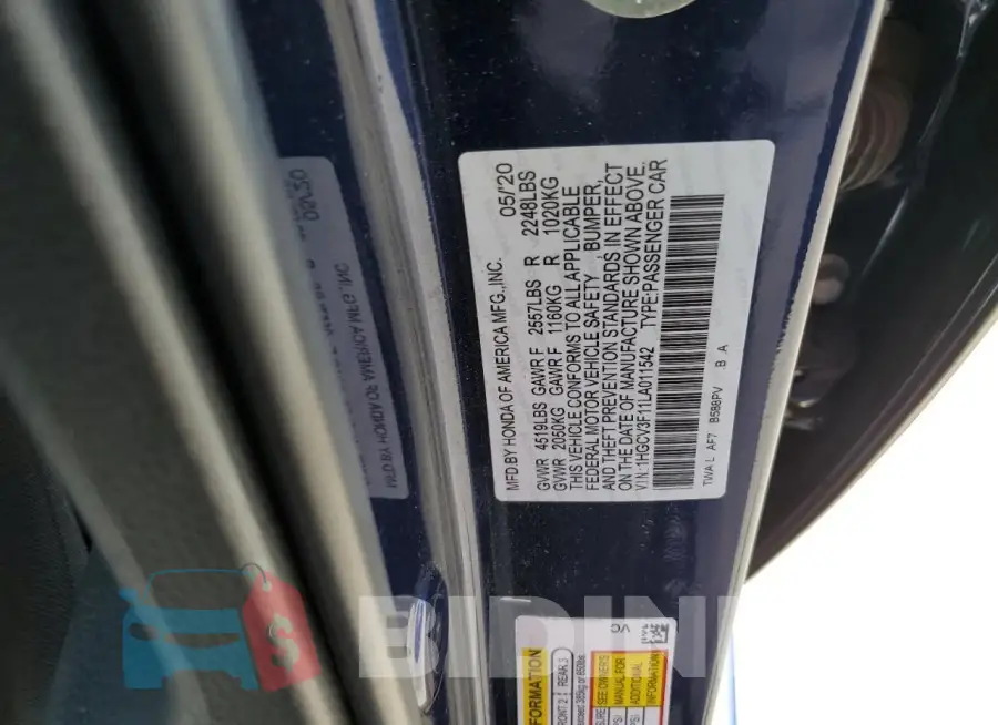1HGCV3F11LA011542 Photo# 12