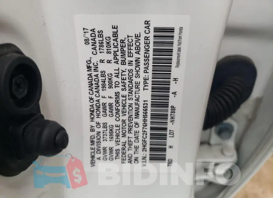 2HGFC2F76HH566531 Photo# 12