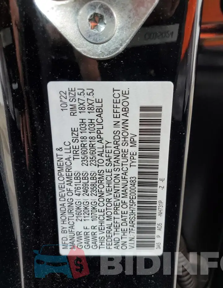 7FARS3H75PE000483 Photo# 13