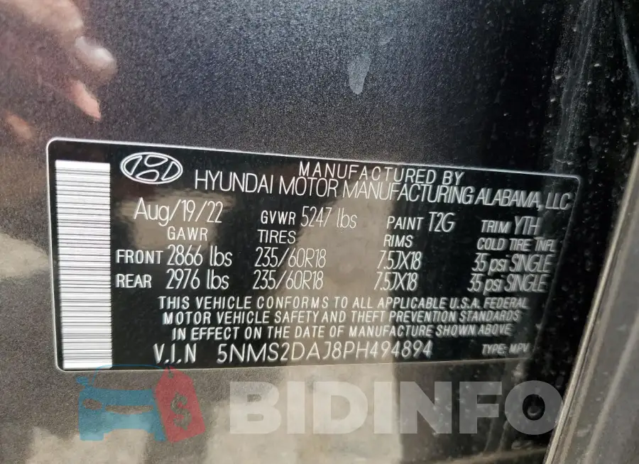 5NMS2DAJ8PH494894 Photo# 12