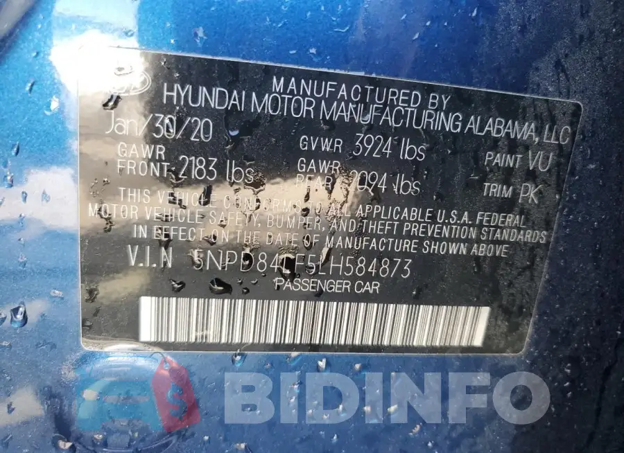 5NPD84LF5LH584873 Photo# 13
