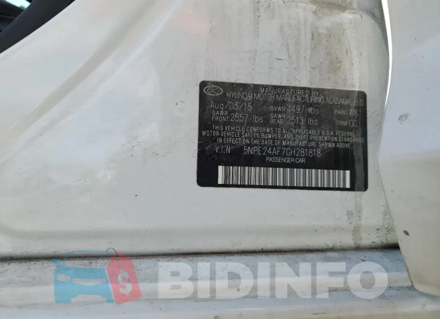 5NPE24AF7GH281818 Photo# 13