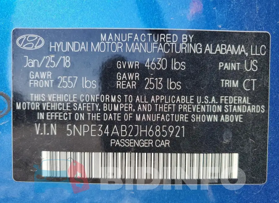 5NPE34AB2JH685921 Photo# 12