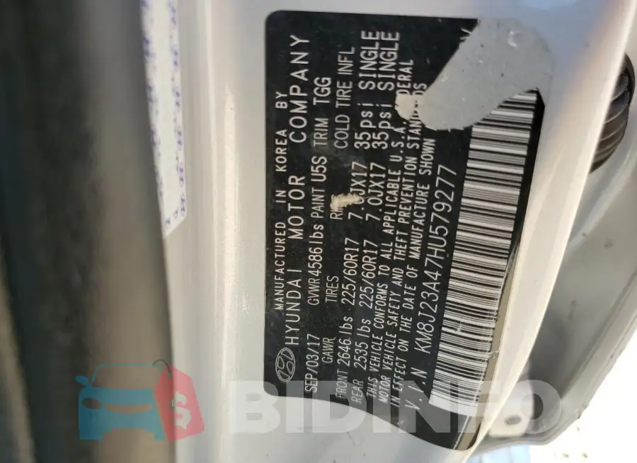 KM8J23A47HU579277 Photo# 12