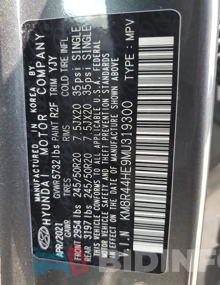 KM8R44HE9MU319300 Photo# 13