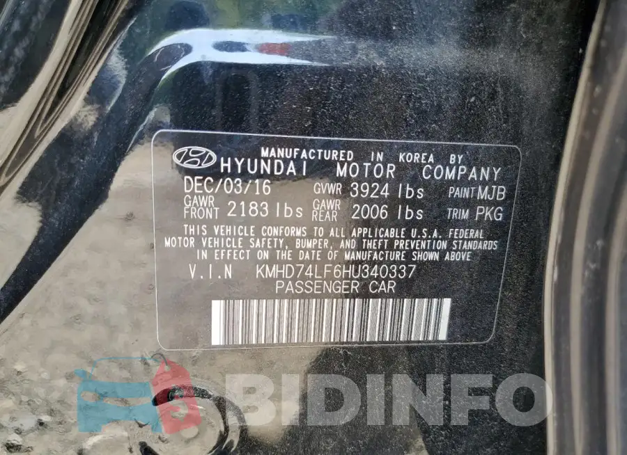 KMHD74LF6HU340337 Photo# 12