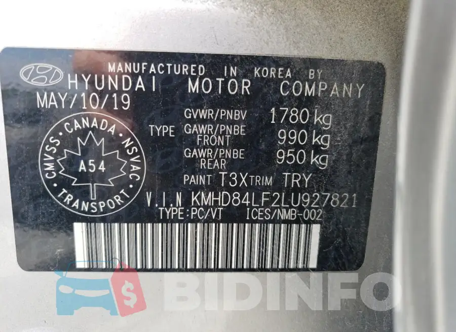 KMHD84LF2LU927821 Photo# 13
