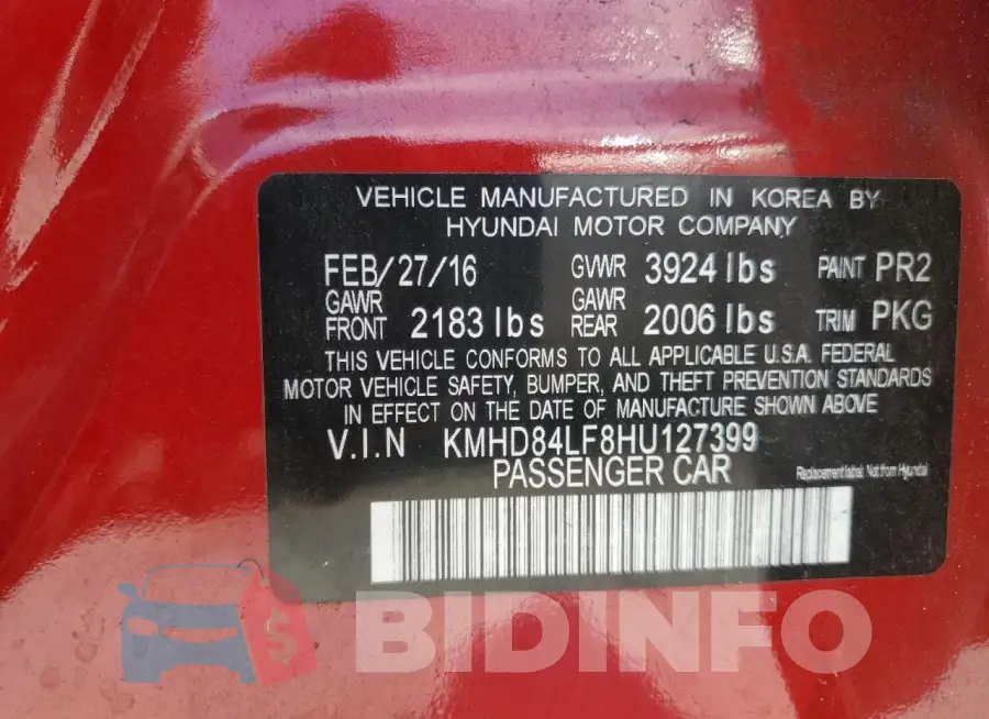 KMHD84LF8HU127399 Photo# 13