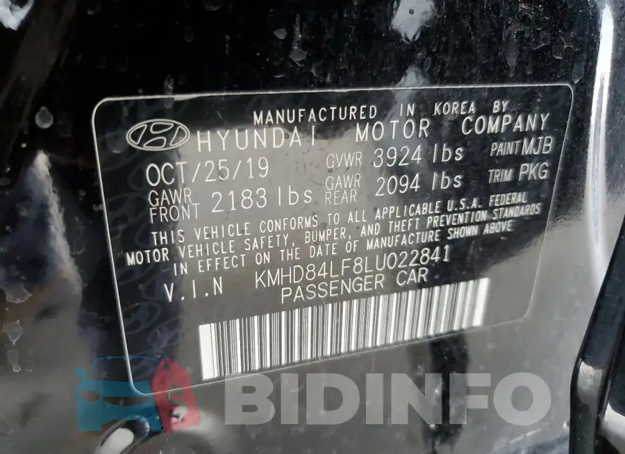 KMHD84LF8LU022841 Photo# 12