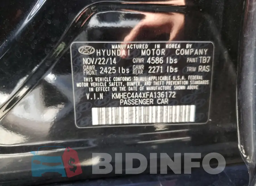 KMHEC4A4XFA136172 Photo# 12