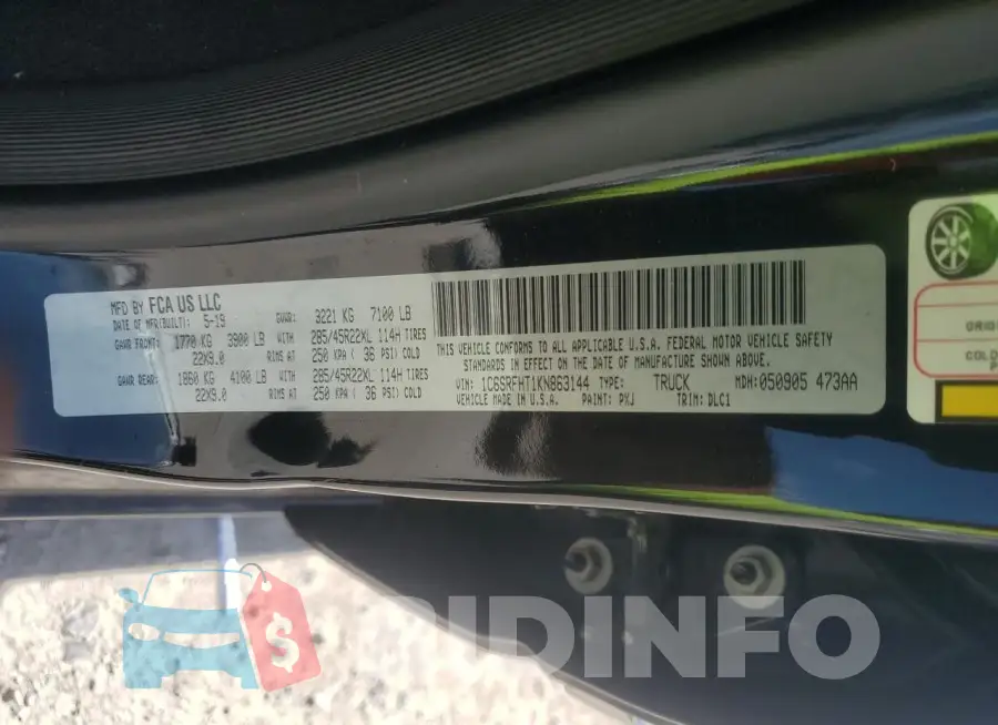 1C6SRFHT1KN863144 Photo# 13