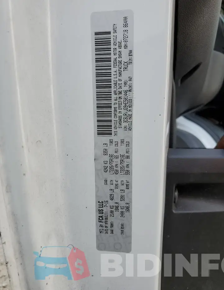 3C6URVJG9HE501446 Photo# 13