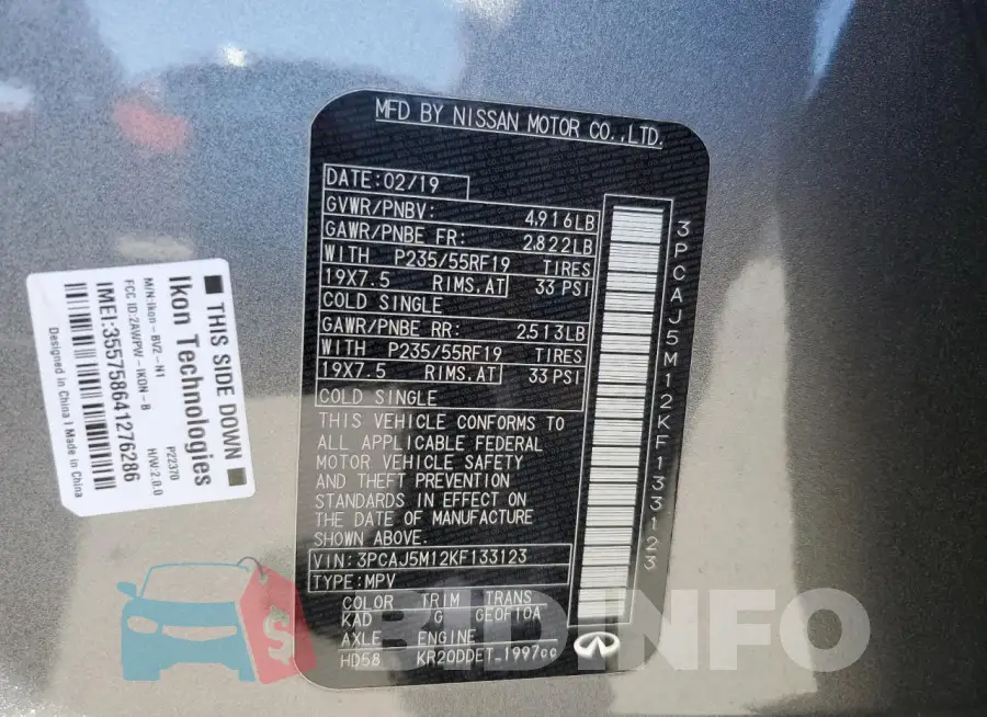 3PCAJ5M12KF133123 Photo# 12