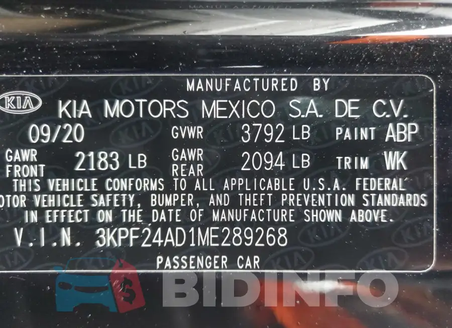 3KPF24AD1ME289268 Photo# 13