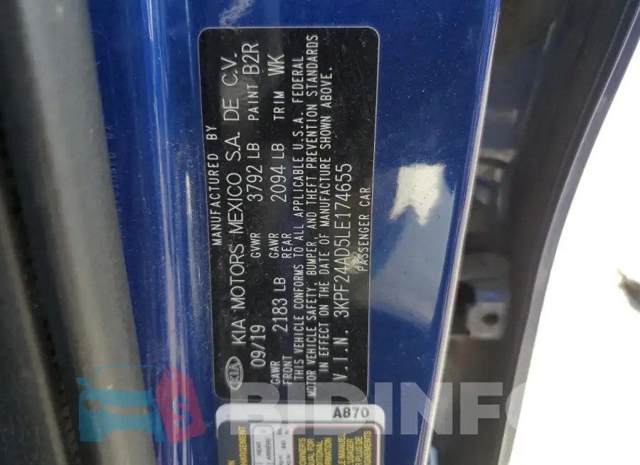 3KPF24AD5LE174655 Photo# 12